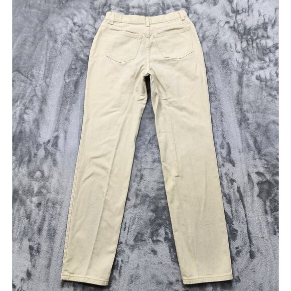 Lands End Jeans Womens 8T TALL Pale Yellow High Rise Straight Leg Classic Casual - Picture 3 of 12